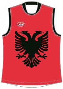Albania Footy 9s jumper front