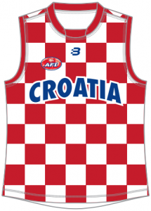 Croatia Footy 9s jumper front